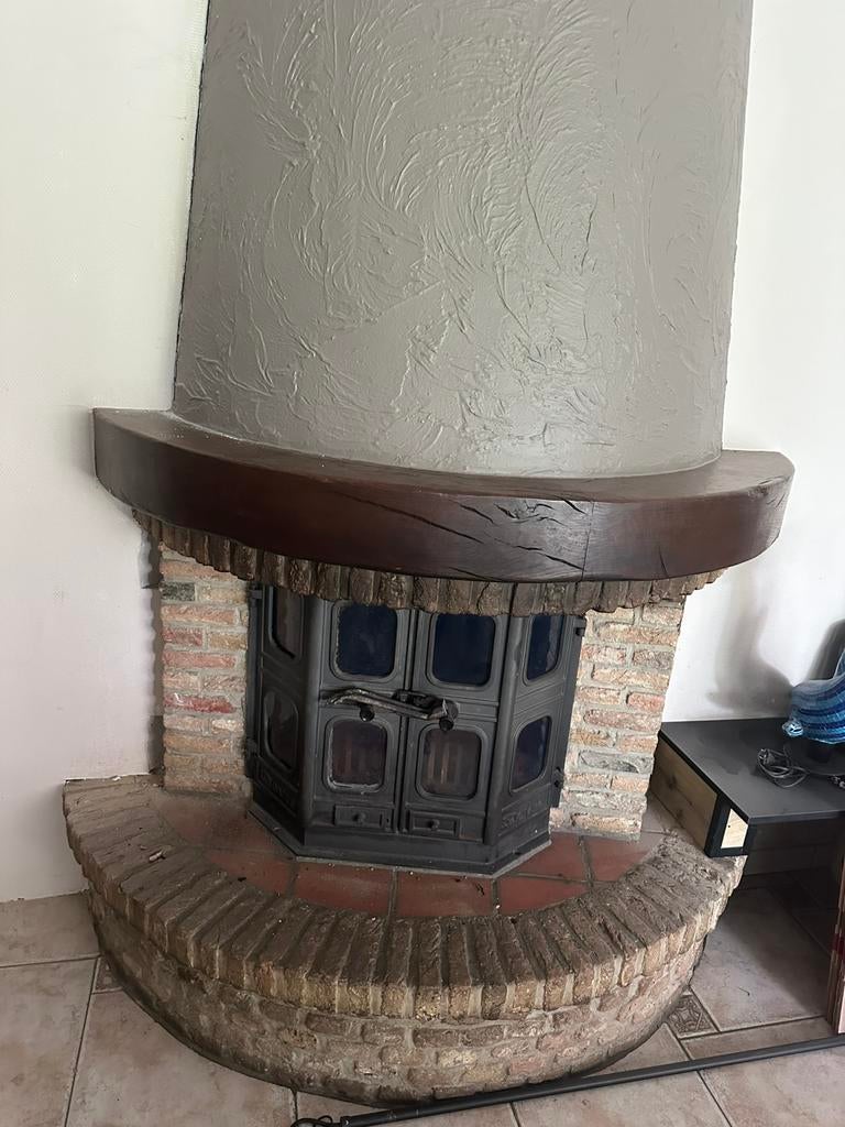 Poutre de cheminée en chêne arrondie, Maison & Meubles, Enlèvement, Comme neuf