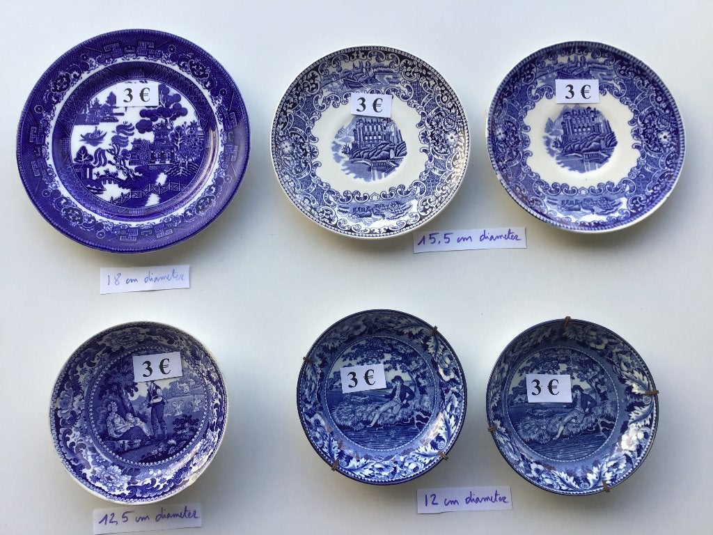 10 petites assiettes anciennes à 3 euros par assiette, Antiquités & Art, Enlèvement ou Envoi