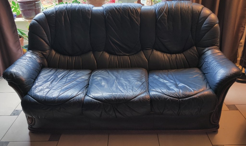 Lederen salon, Ophalen, Gebruikt, Hout, Klassiek