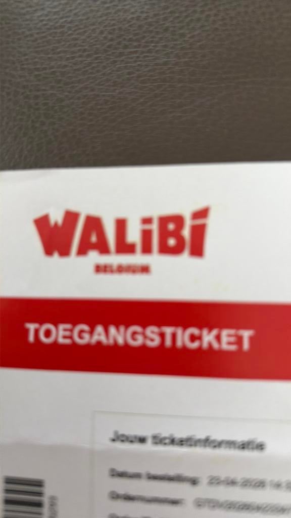 1x walibi toegangticket en 1x parking ticket, Une personne, Parc d'attractions