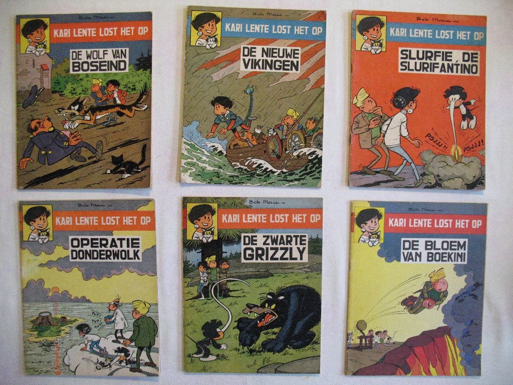 Kari Lente, Bob Mau,1ste druk, Standaard, Meerdere stripboeken, Ophalen of Verzenden