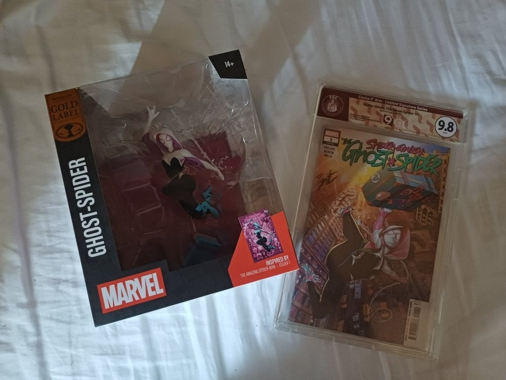 Spider-Gwen Ghost-Spider Verzamelset Book Signed EGC 9.8, Boeken, Strips | Comics, Eén comic, Amerika, Marvel Comics, Nieuw