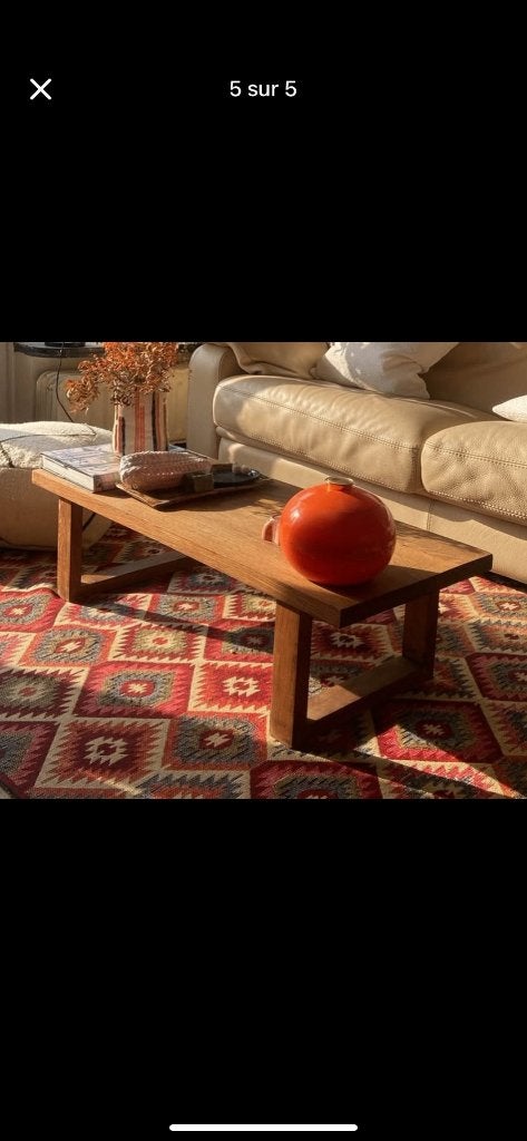 Table basse en bois, Maison & Meubles, Enlèvement, Utilisé, Chêne