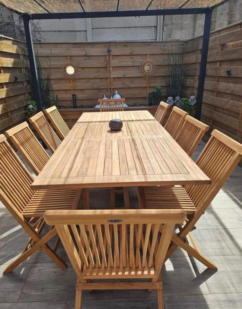 PROMO: LAATSTE STUKS!! Tuinset incl. 6 stoelen!!, Ophalen, 6 zitplaatsen, Nieuw, Tuinset