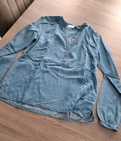 Saint Tropez jeans blouse xs, Ophalen of Verzenden, Zo goed als nieuw, Maat 34 (XS) of kleiner, Blauw