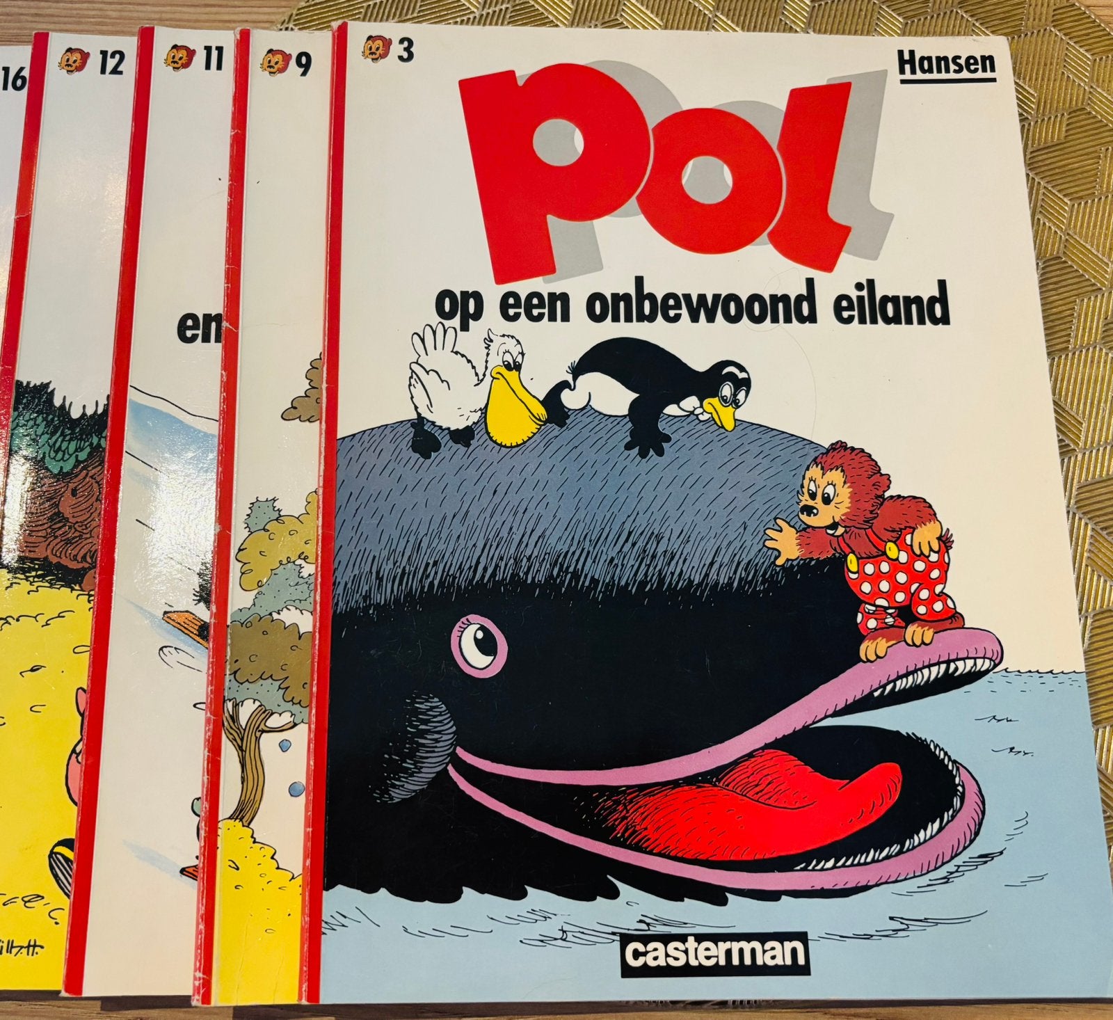 Mooie set van 7 Pol stripboeken, Meerdere stripboeken, Ophalen of Verzenden, Gelezen