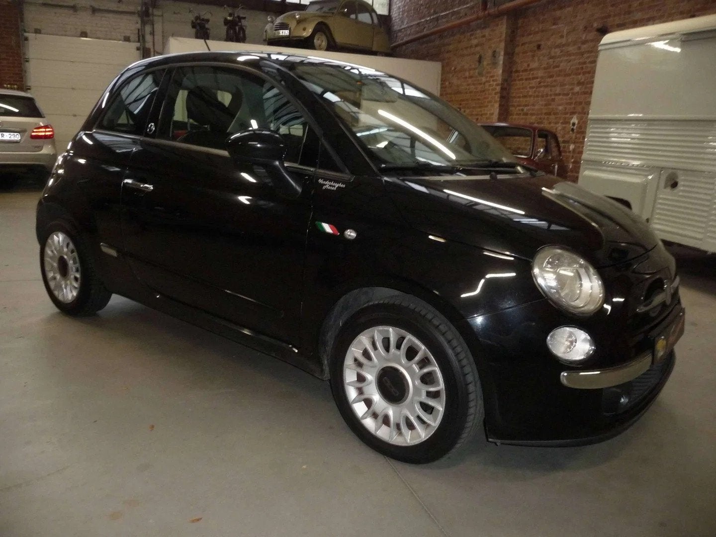 Fiat 500 500 1.2i Pop (bj 2009), Gebruikt, 1242 cc, 4 cilinders, Zwart