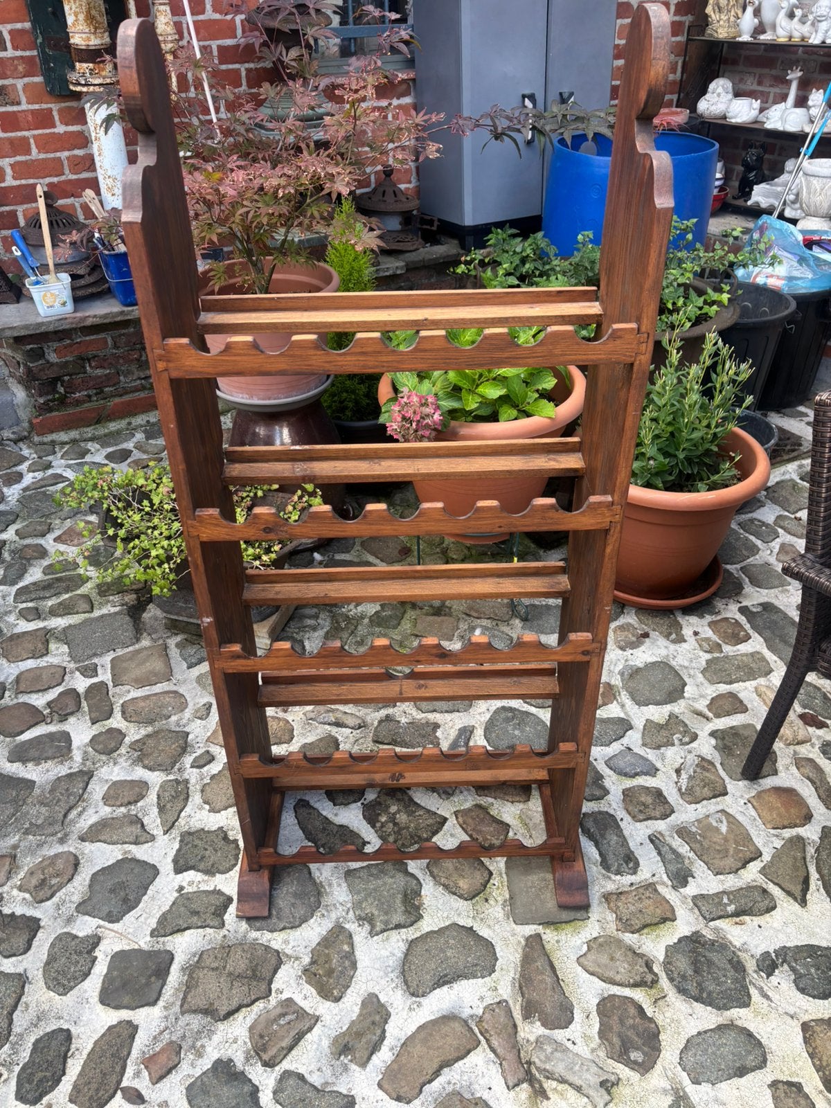 Houten wijnrekje, Ophalen, Gebruikt