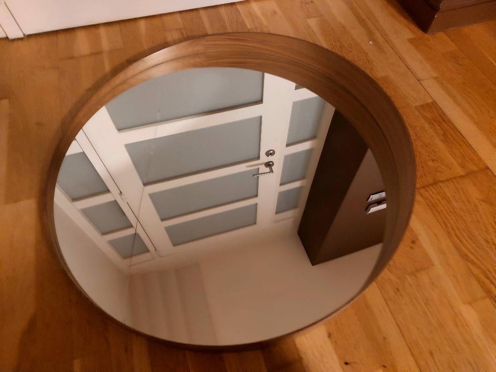 Spiegel stockholm ikea 80 cm (met barst), Huis en Inrichting, Ophalen, Gebruikt, Rond, 75 tot 100 cm