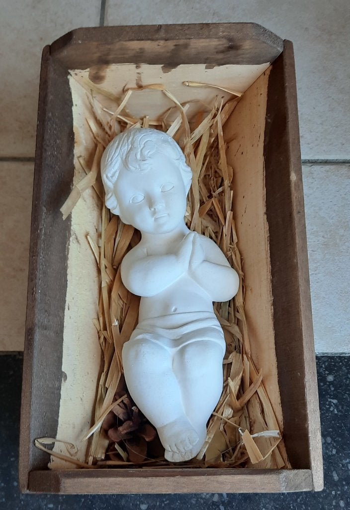 Kindje Jezus in kribbe, Diversen, Kerst, Ophalen, Gebruikt