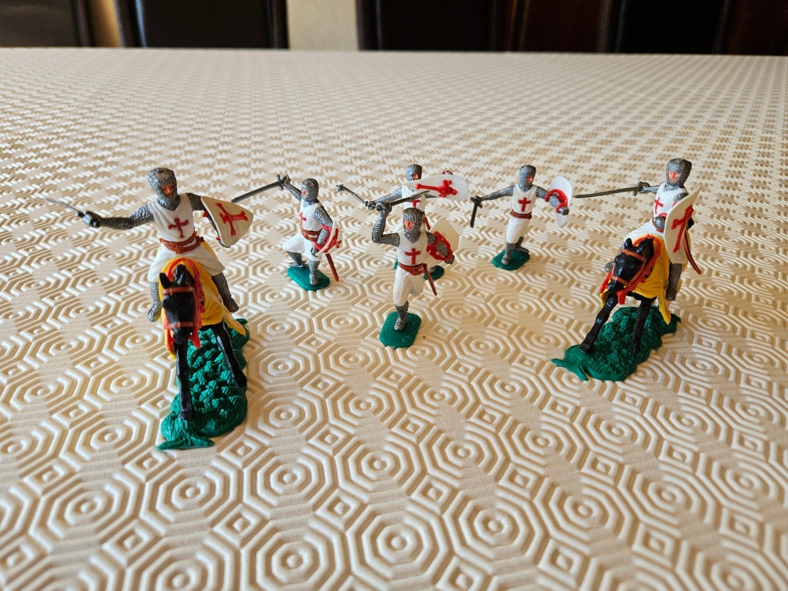 Set van 6 Timpo Crusader-gevechtsvliegtuigen., Ophalen of Verzenden, Gebruikt