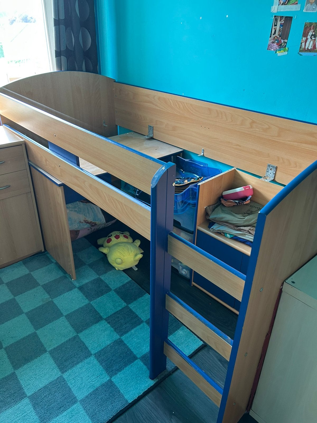 Chambre d'enfant complète, Enfants & Bébés, Chambre d'enfant | Lits superposés & Lits mezzanines, Comme neuf, Lit mezzanine, Enlèvement
