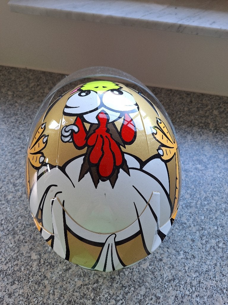 AGV motorhelm K3 replica "kip" van Rossi, M, Dames, Ophalen of Verzenden, Tweedehands