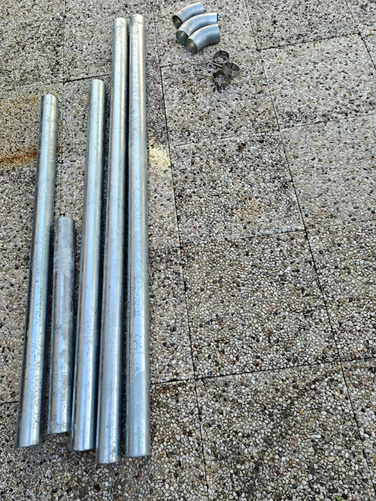 Zink dakgoot toebehoren, Doe-het-zelf en Bouw, Buizen en Afvoer, Ophalen, Zink, Dakgoot