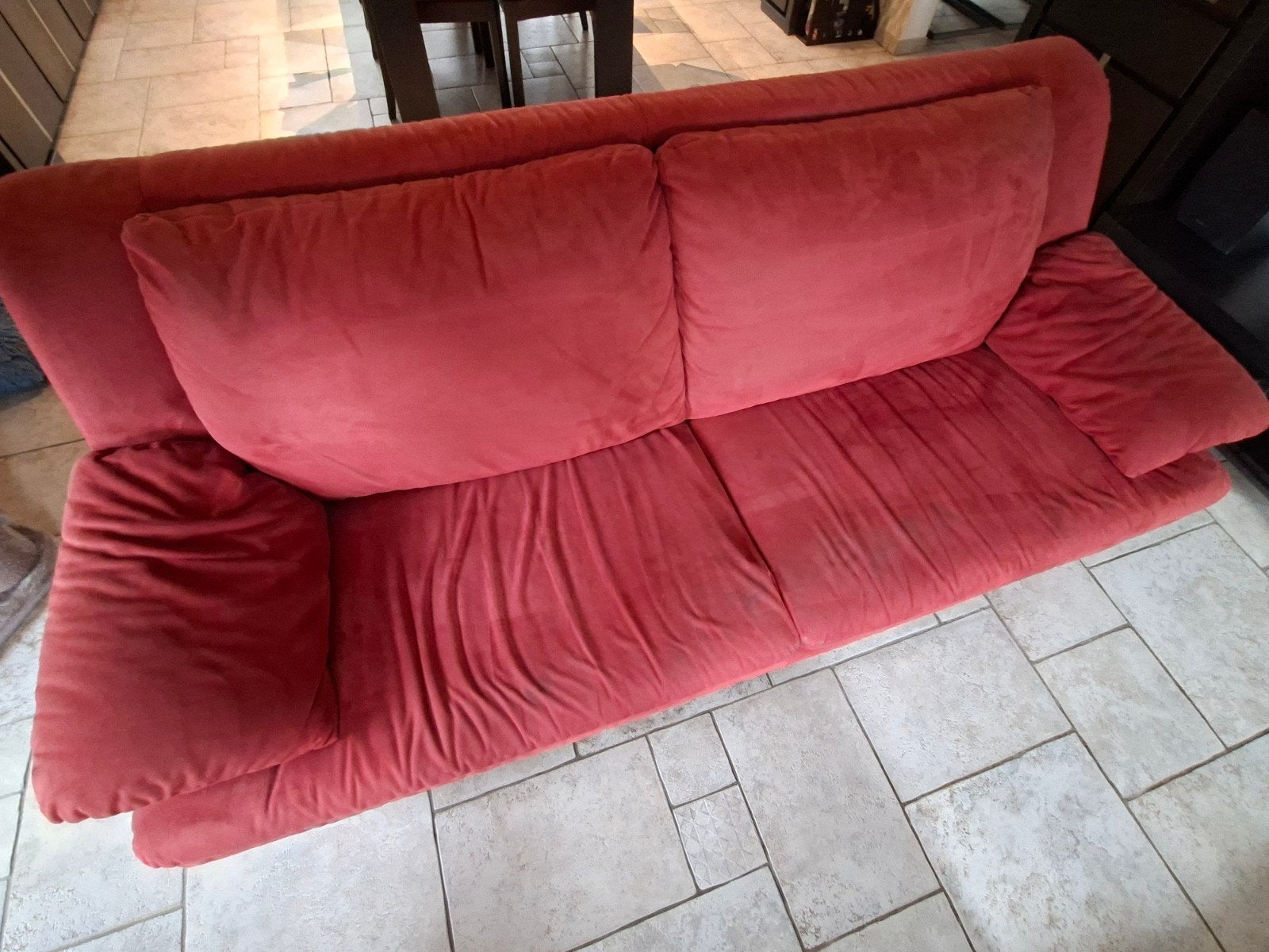 Zetel, driezit, merk Natuzzi, gratis te geef, Ophalen, Gebruikt, Driepersoons