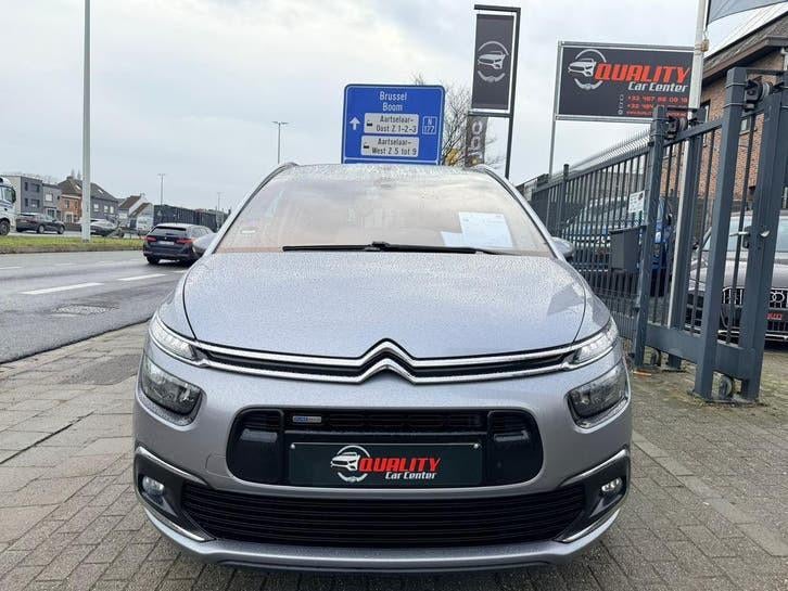 Citroen C4 Grand Picasso 2017 090000km AUTOMAAT 7zitpl Full, Auto's, Euro 6, 1198 cc, Zilver of Grijs, Adaptive Cruise Control