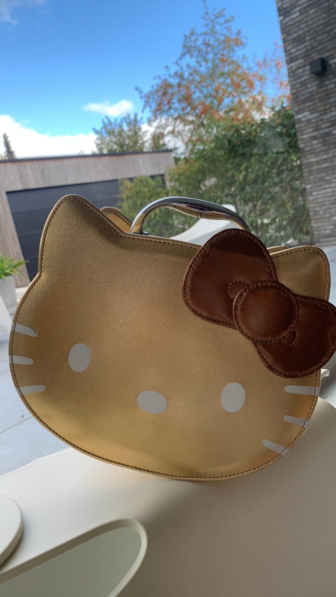 Prachtige hello kitty beaty case/ make-up koffer, Handtassen en Accessoires, Ophalen, Gebruikt, Goud, Dame