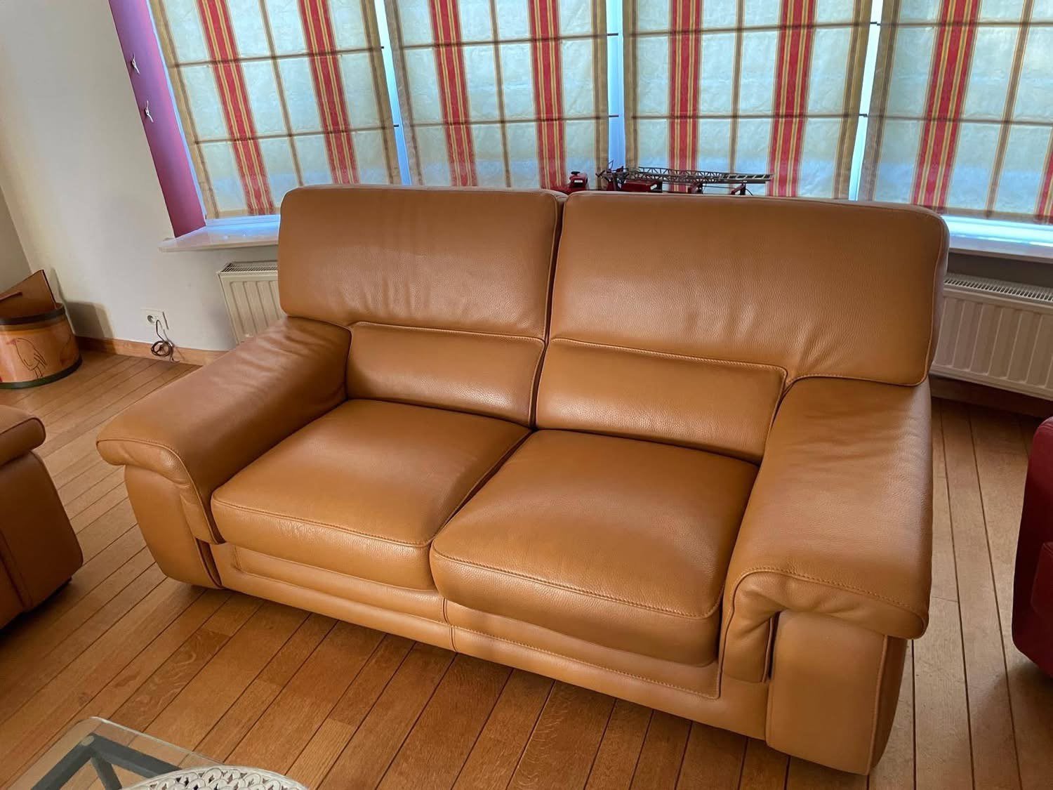 Roche Bobois bank, Ophalen, Zo goed als nieuw, Leer