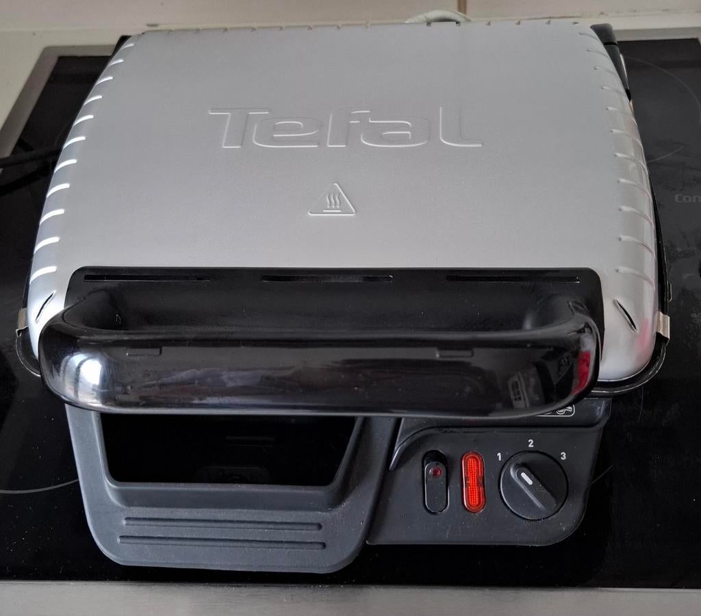Tefal compact comfort grill zilvergrijs voor bakken braden, Electroménager, Plaques de gril, Enlèvement