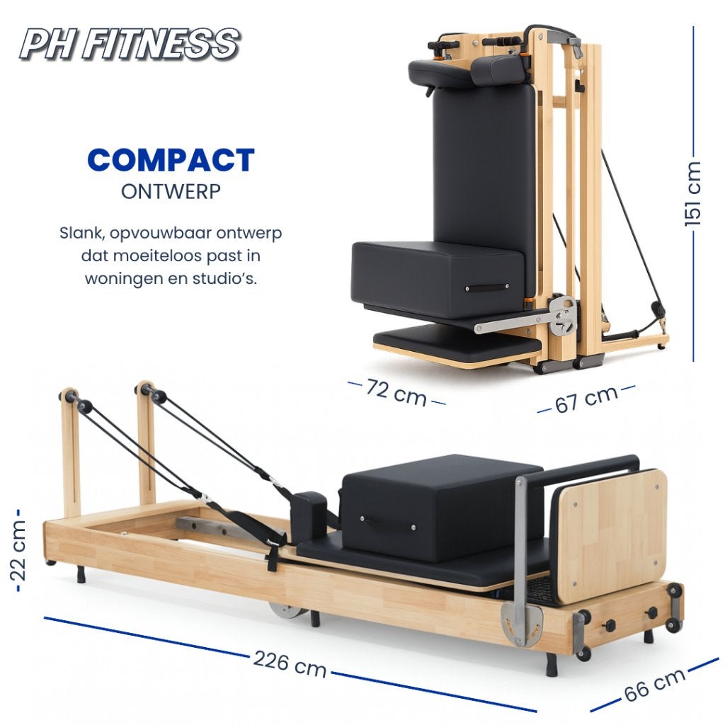 PH Fitness Wooden Pilates Reformer - Studio Apparaat, Ophalen, Nieuw, Armen, Overige typen