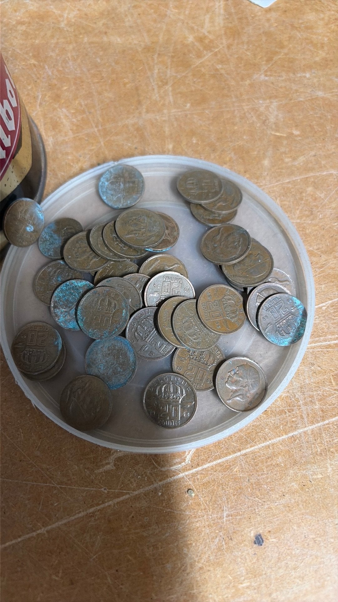 20cent belgische munt, Ophalen, Munten