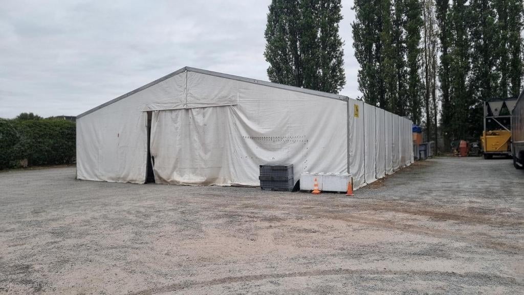 Mobiele opslag loods 15 m x 20m, Ophalen