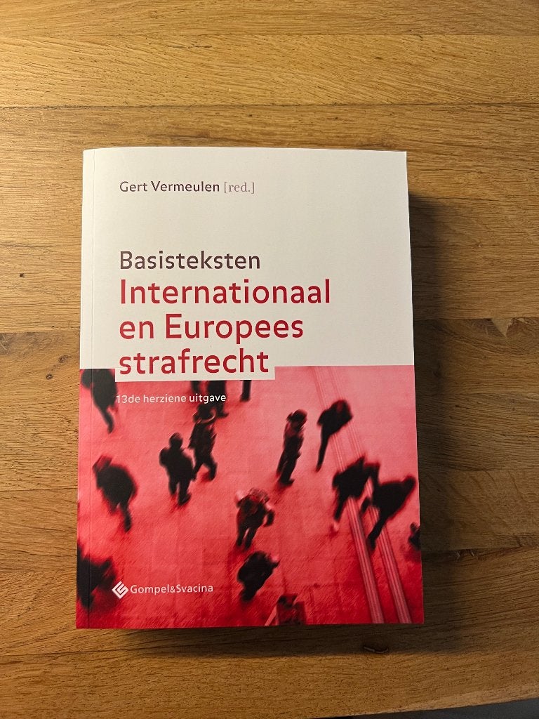 Basisteksten Internationaal en Europees Strafrecht, Enlèvement ou Envoi, Neuf