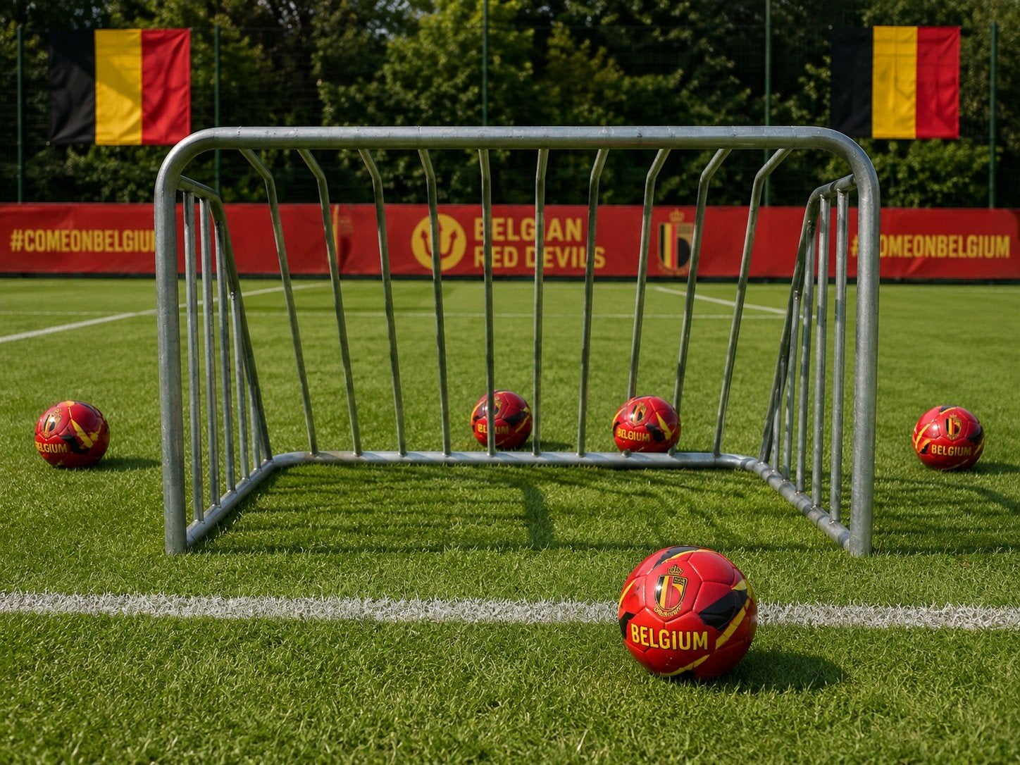 Zeer degelijk en mooie voetbal goals., Sport en Fitness, Voetbal, Ophalen, Nieuw, Set