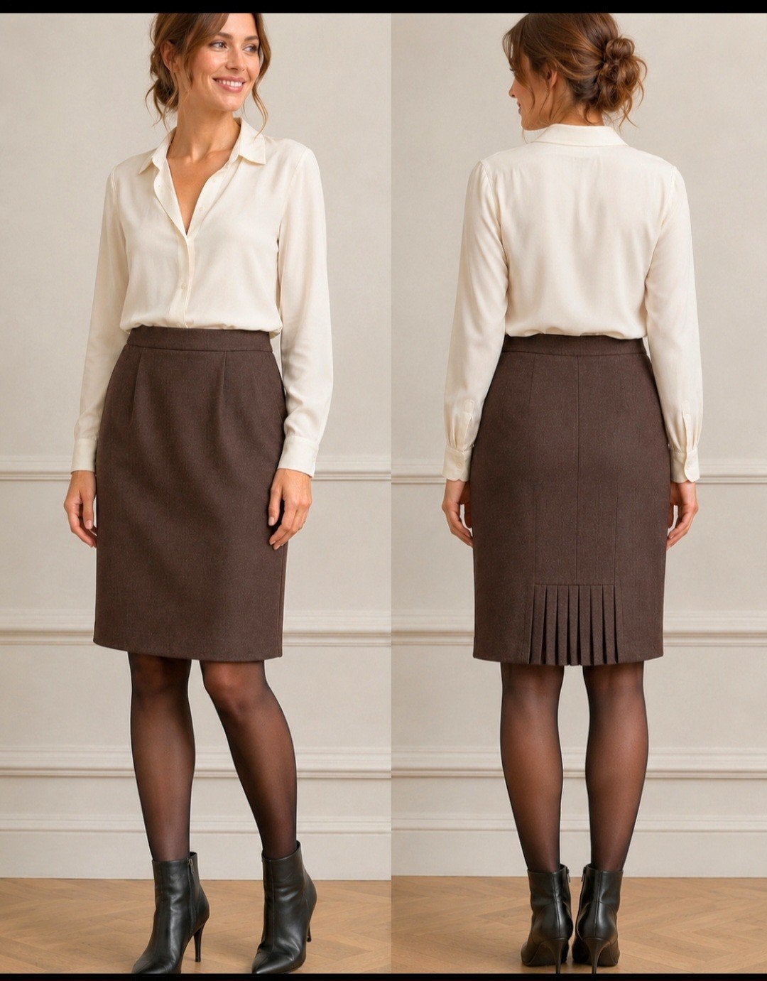 Jupe marron Vintage Persona 100 % laine vierge taille 36, Vêtements | Femmes, Enlèvement ou Envoi, Comme neuf, Brun, Vintage Persona