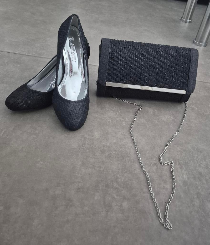 Lot sac + chaussure, Enlèvement, Noir