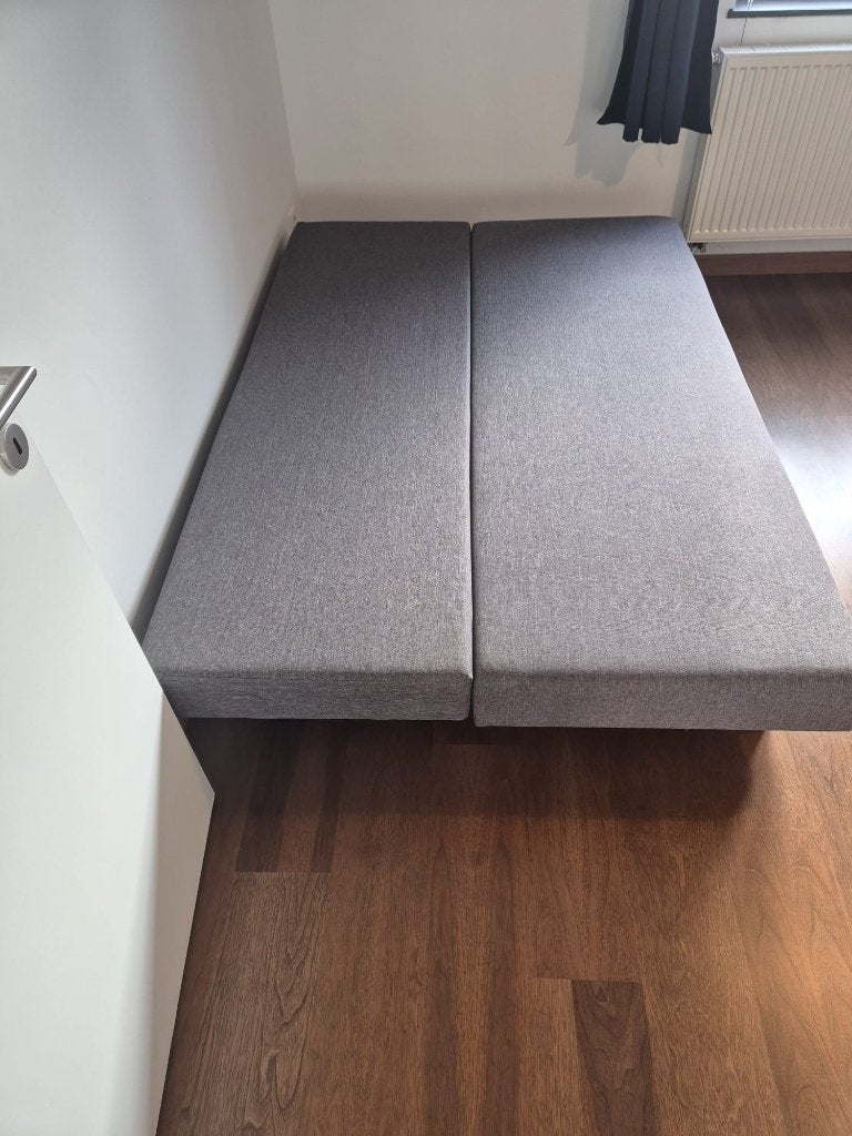 Canapé-lit double Ikea, Enlèvement, Comme neuf, Gris, 190 cm ou moins