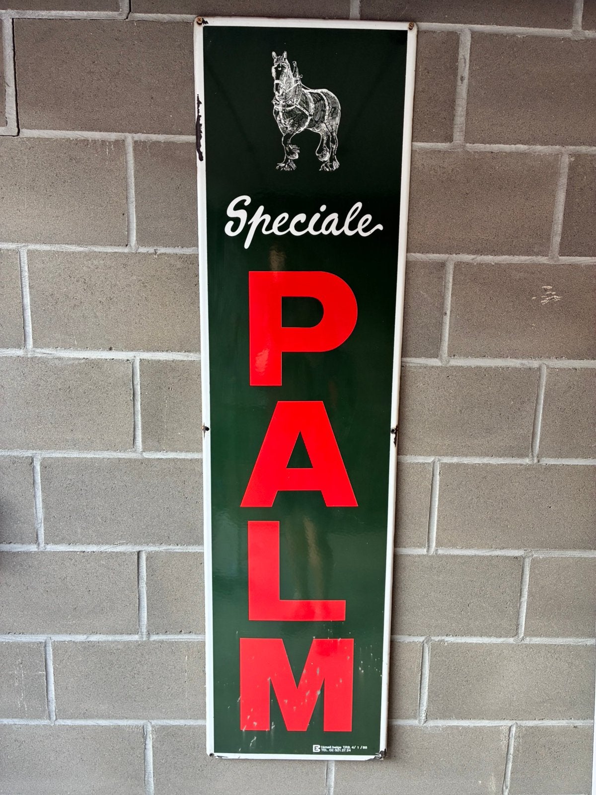 Emaille Palm, Verzamelen, Ophalen, Zo goed als nieuw, Reclamebord