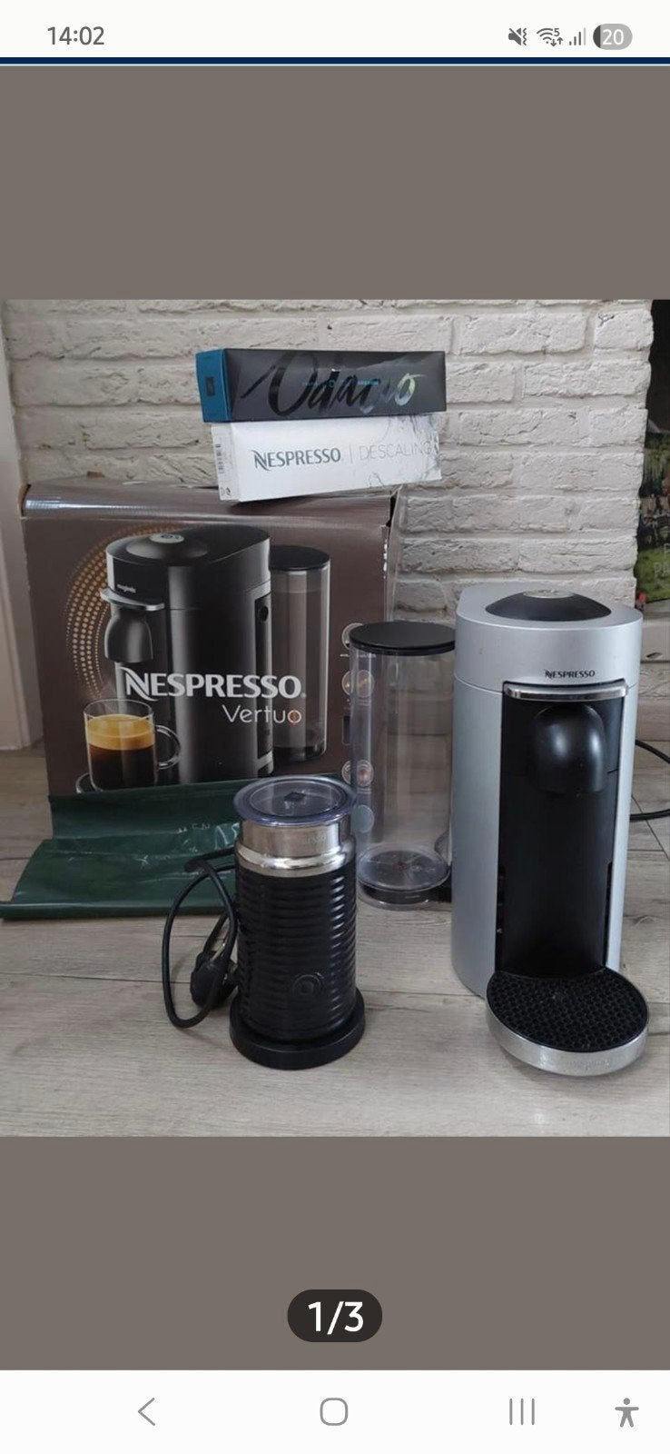 Nespresso Vertuo met melkschuimer, Electroménager, Cafetières, Cafetière, Enlèvement