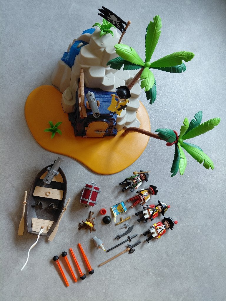 Playmobil pirateneiland met schuilplaats voor schatten, Kinderen en Baby's, Speelgoed | Playmobil, Ophalen, Pirates, Gebruikt