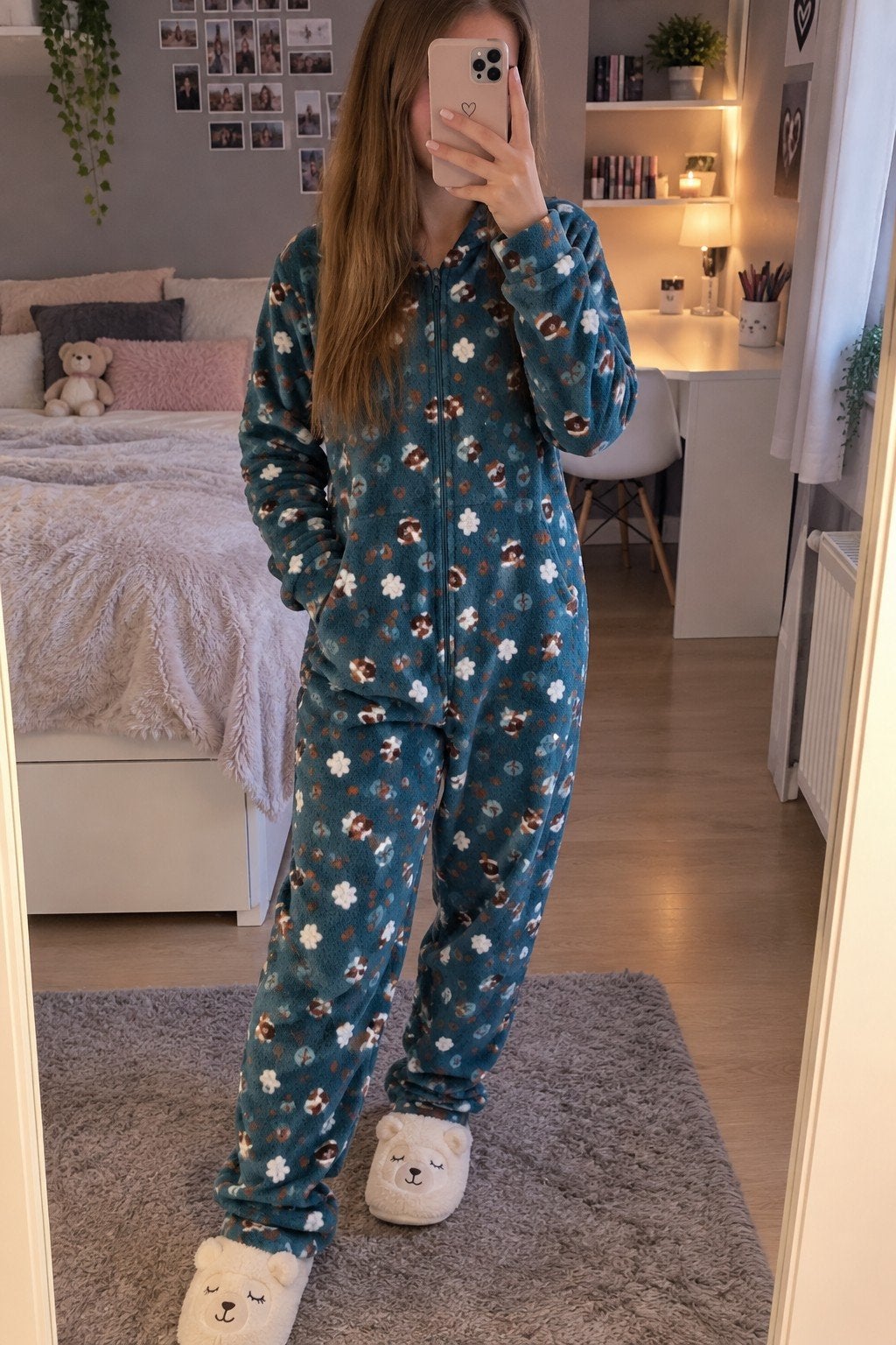 Zeer mooie Onesie met beertjes & blaadjes op Maat : 14 jaar, Kleding | Dames, TQF Collection, Ophalen of Verzenden, Zo goed als nieuw