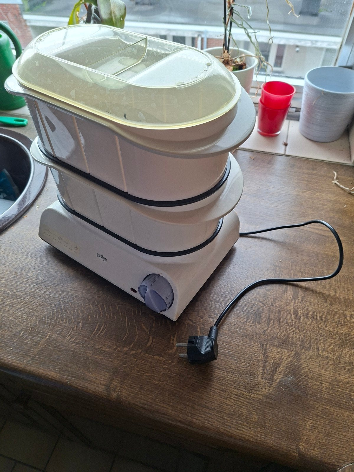 stoommachine met 2 mandjes merk Braun, Ophalen, Zo goed als nieuw