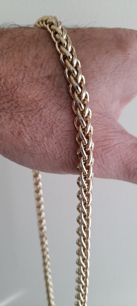 Mooi ketting goud >> kleur- met prachtig vlechtwerk =>>, Ophalen, Nieuw, Goud, Overige materialen