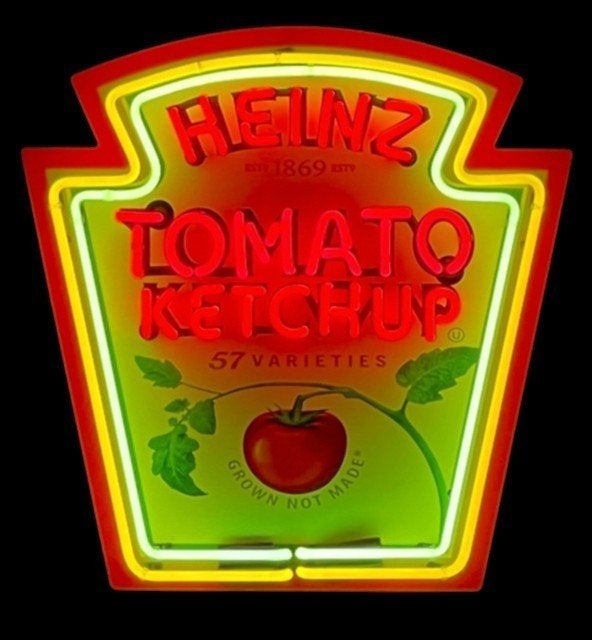 Heinz tomato ketchup neon en veel andere USA decoratie neons, Ophalen of Verzenden, Nieuw, Lichtbak of (neon) lamp
