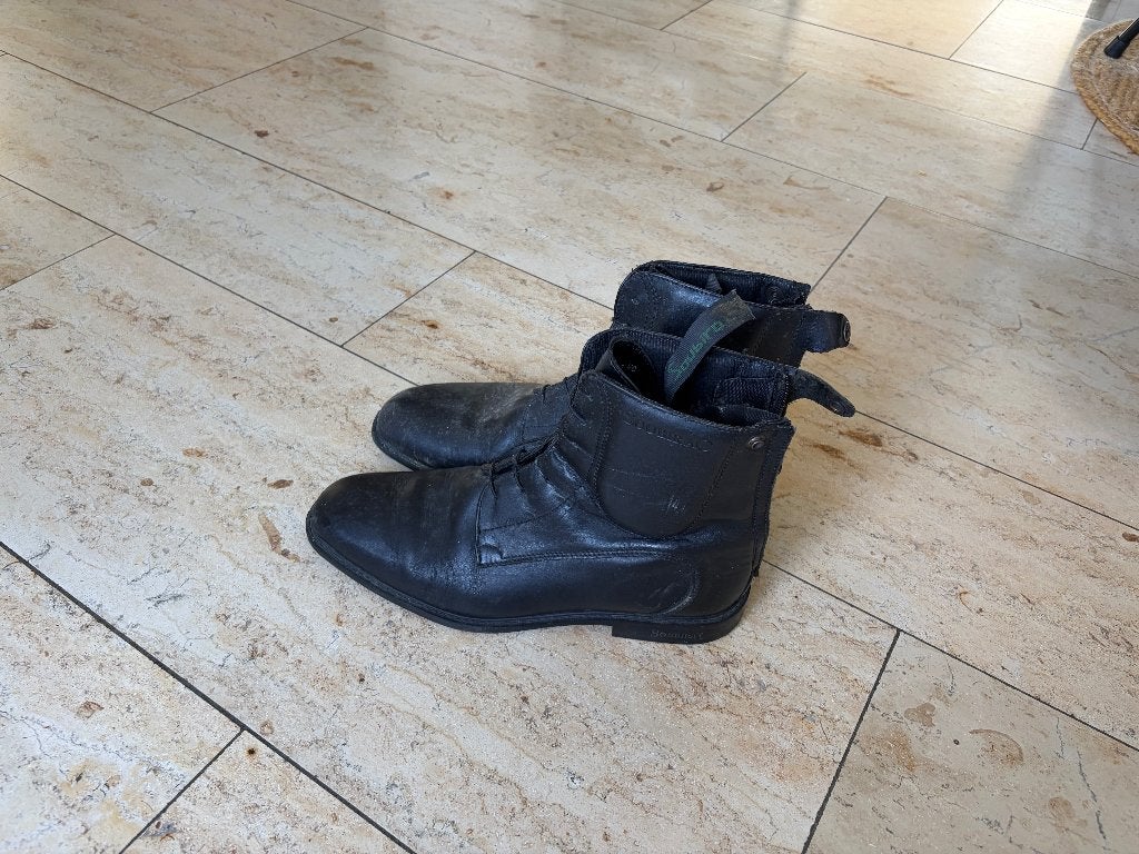 Bottes de moto en cuir - taille 45, Enlèvement, Seconde main, Bottes