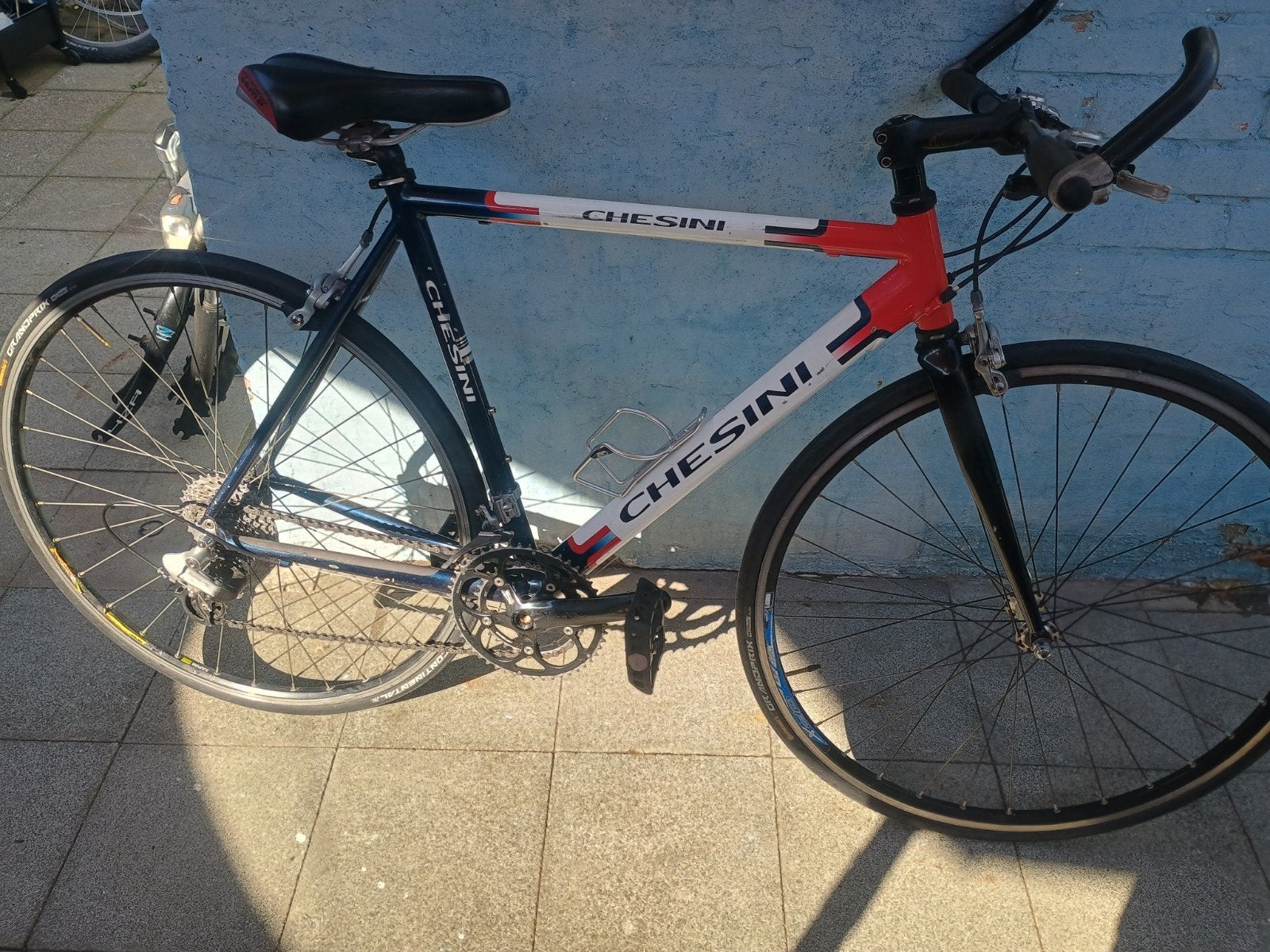 Koersfiets alluminium kader met Shimano versnellingen, Ophalen
