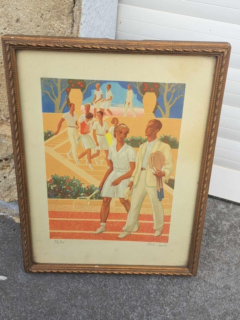 Lithographie signe Anto carte, Enlèvement ou Envoi