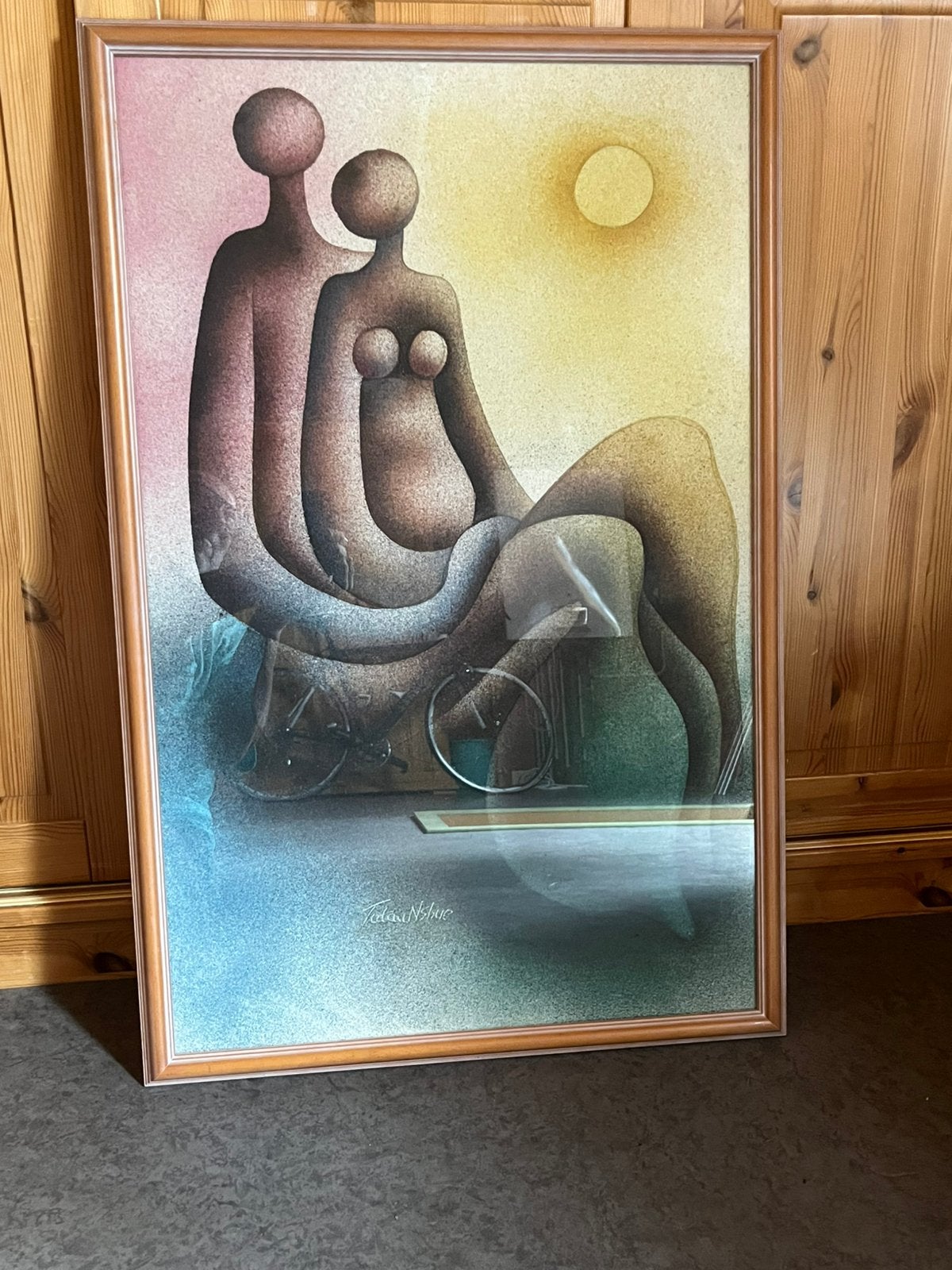 Peintures - art congolais original., Antiquités & Art, Art | Peinture | Classique, Enlèvement, Peinture à l'huile, Toile