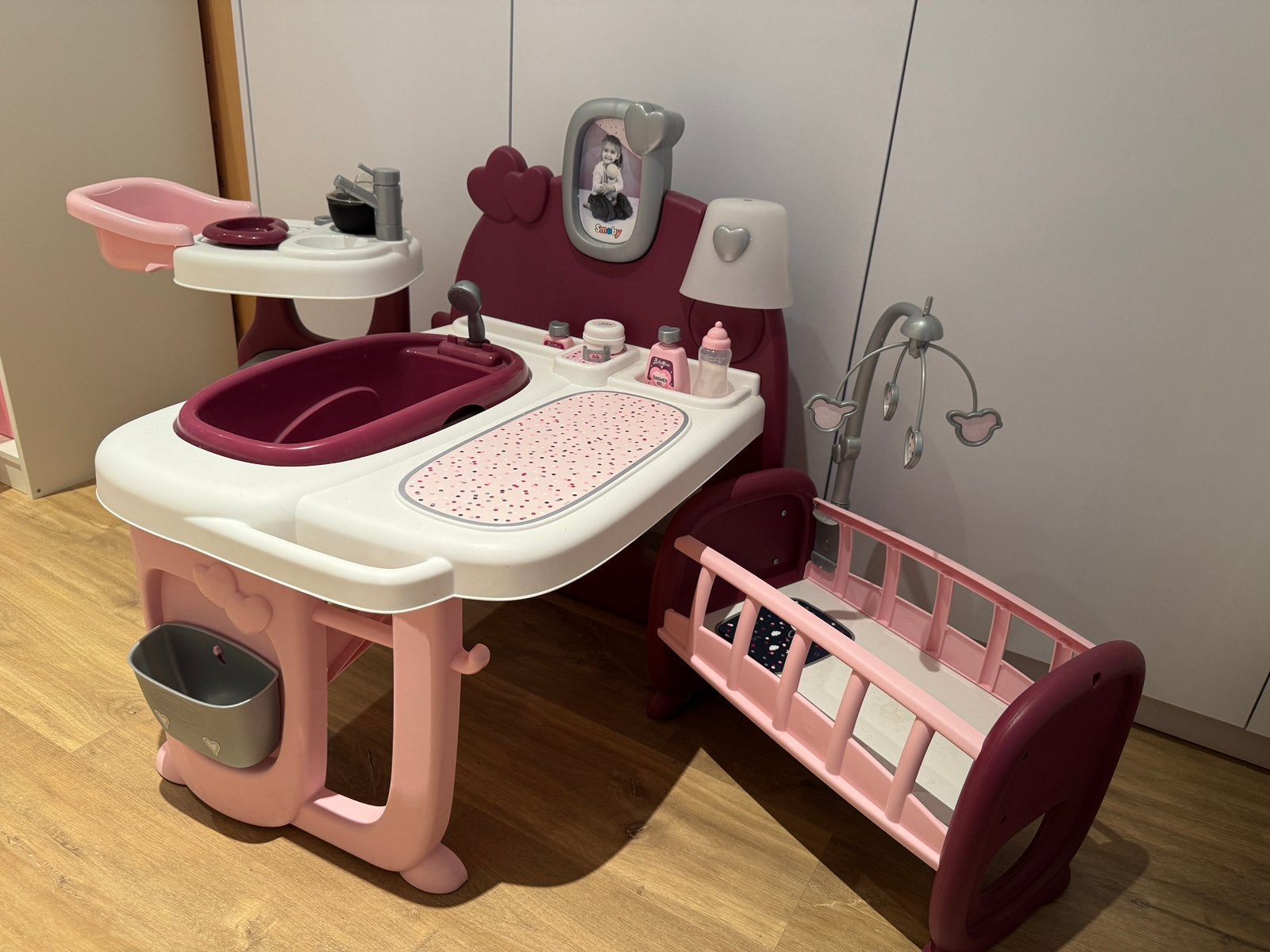 Smoby Baby Nurse poppenmeubel - keuken, bedje en badje, Ophalen, Gebruikt
