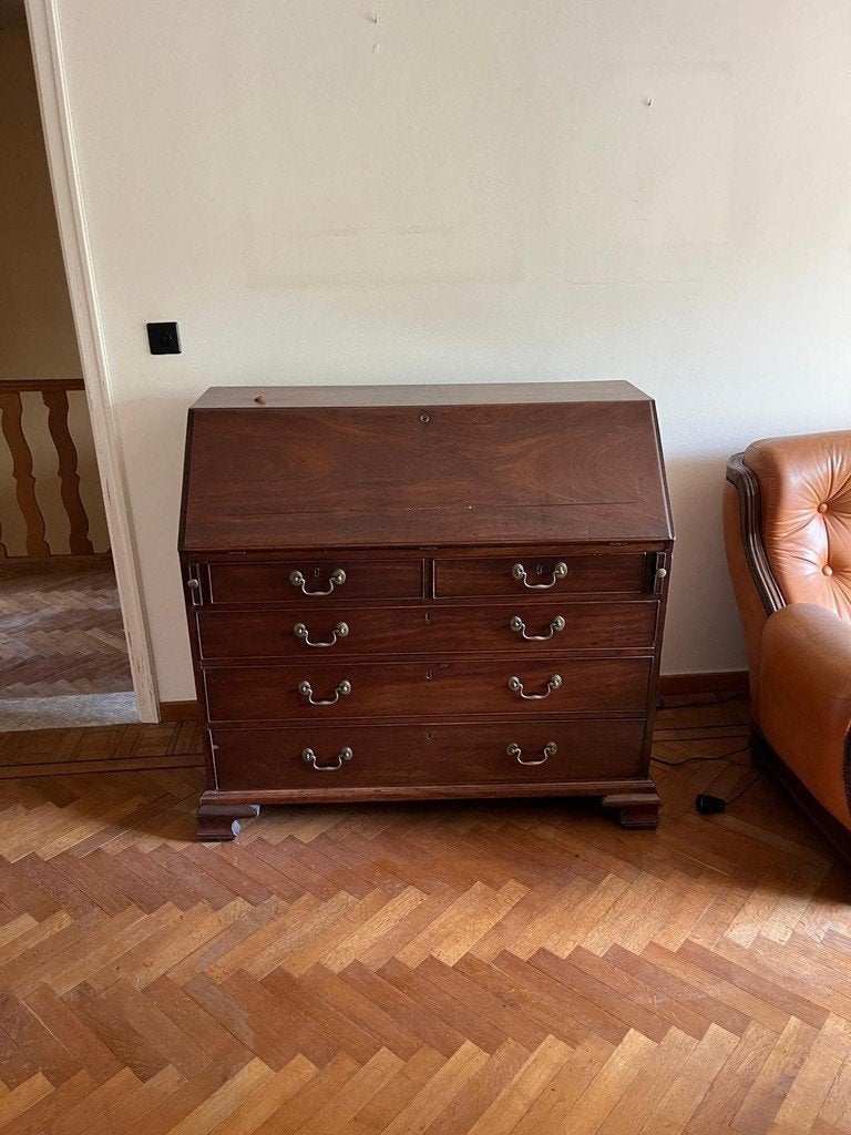 Klassieke mahoniehouten secretaire, Antiek en Kunst, Ophalen