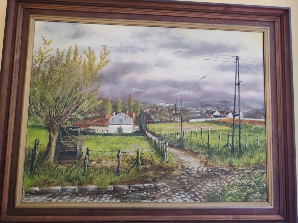 Beau tableau scène de vue Jette (Bruxelles), Enlèvement