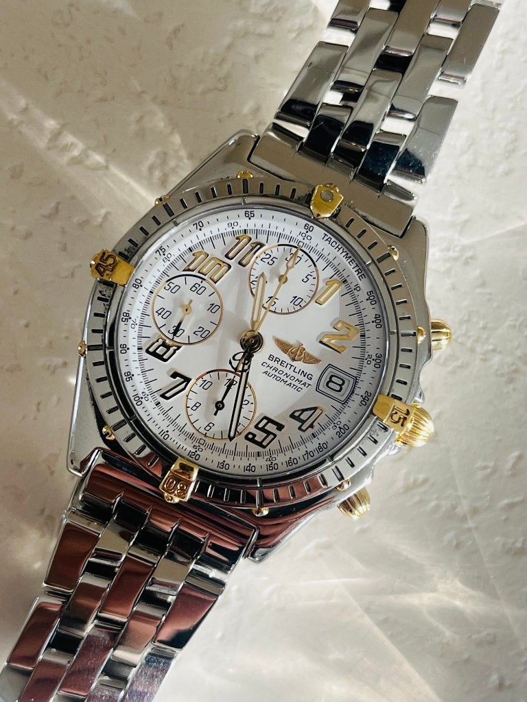 Automatic Breitling chronomat vitesse horloge, Gebruikt, Breitling, Polshorloge, Ophalen of Verzenden