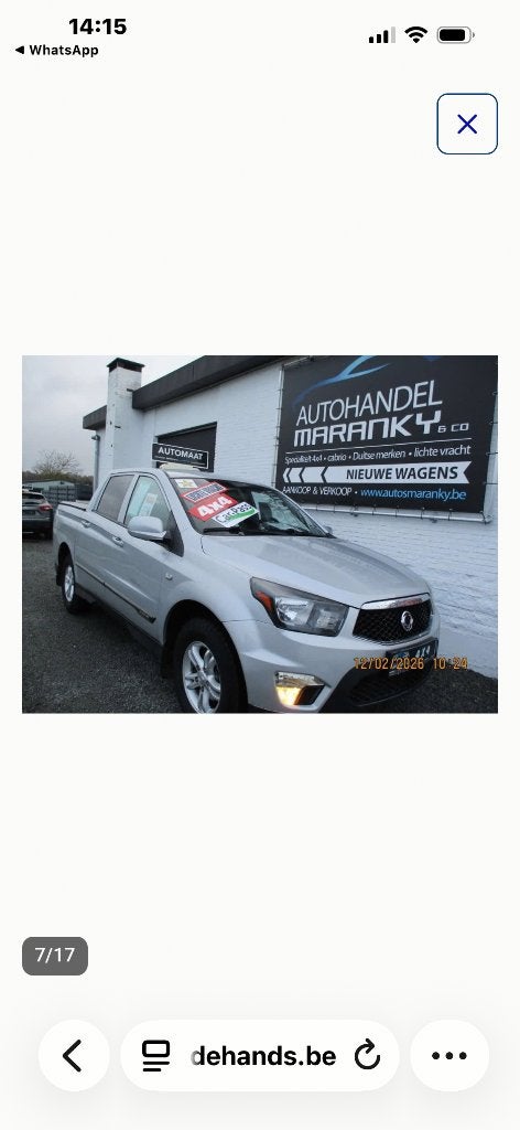 Lichte vracht Ssang yong automaat, Autos, SsangYong, Achat, Diesel, Automatique, Particulier