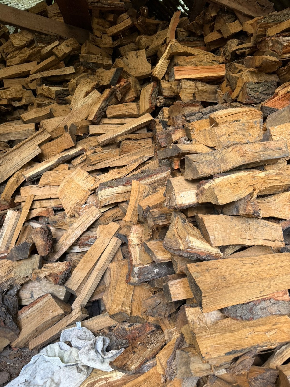 Droog brandhout eik, Ophalen, Eikenhout