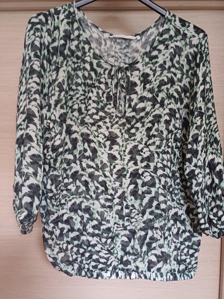 Xandres ( merk)Xline bloes wit/ groen Mt 50, Xandres, Ophalen of Verzenden, Zo goed als nieuw, Blouse of Tuniek