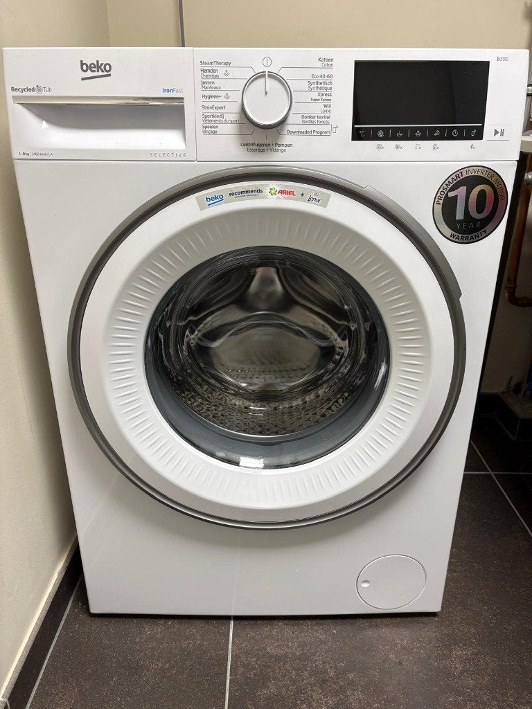 Wasmachine BEKO, Ophalen, Minder dan 1200 toeren, 8 tot 10 kg, Zo goed als nieuw